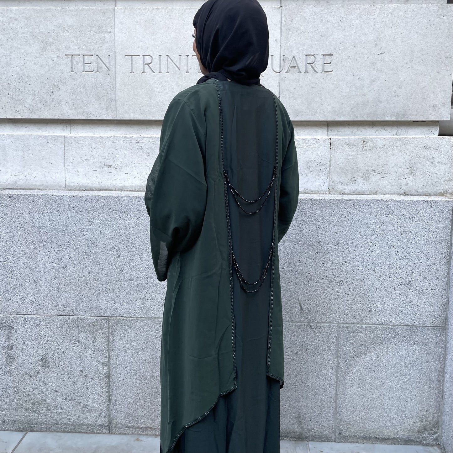 Waterfall Abaya Green