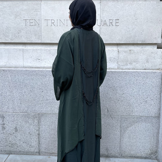 Waterfall Abaya Green