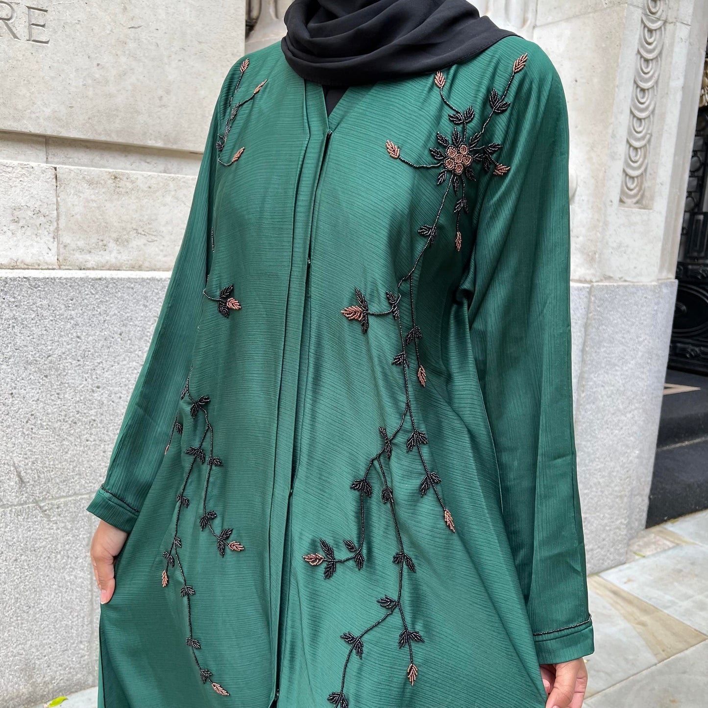 Orchid Abaya Emerald Green