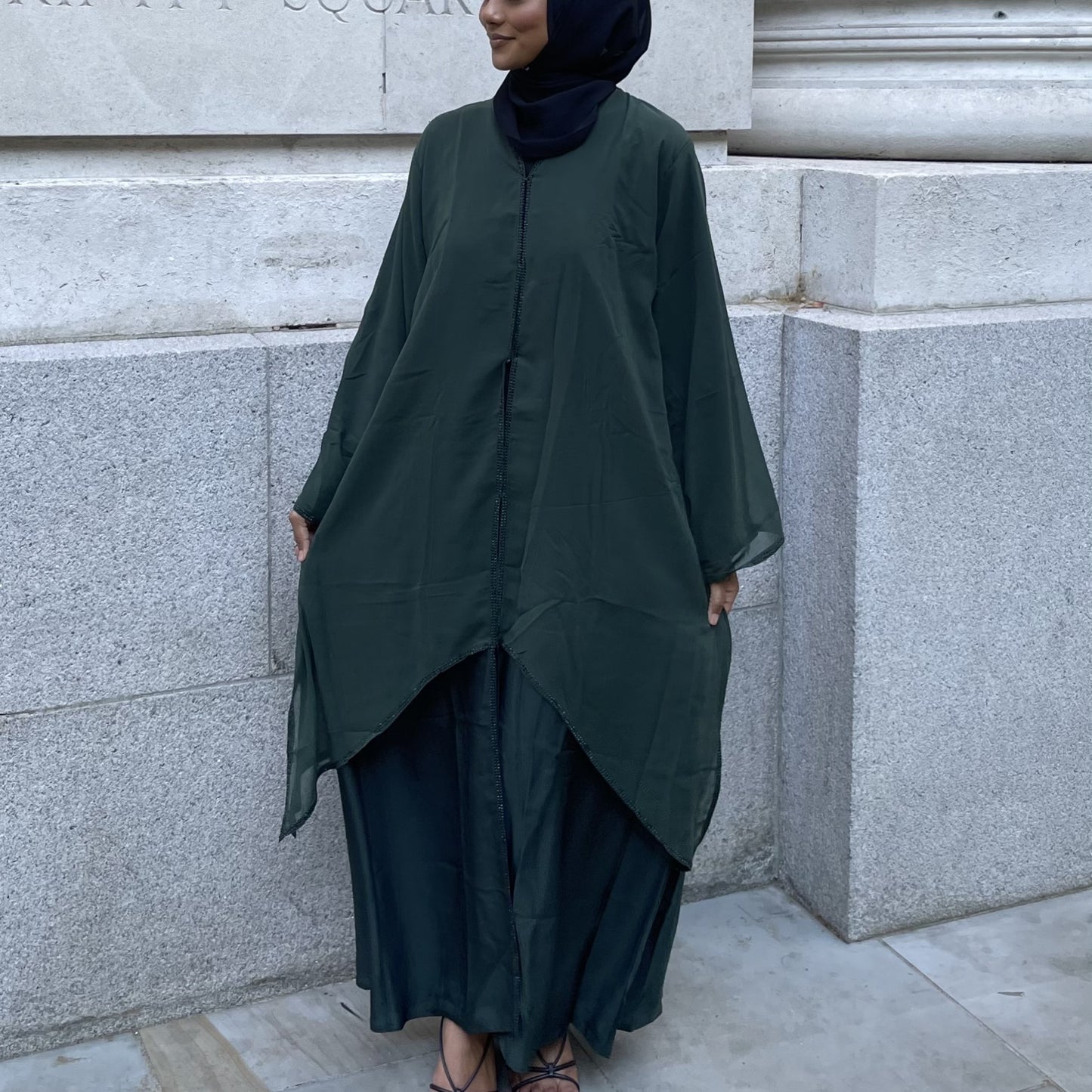 Waterfall Abaya Green