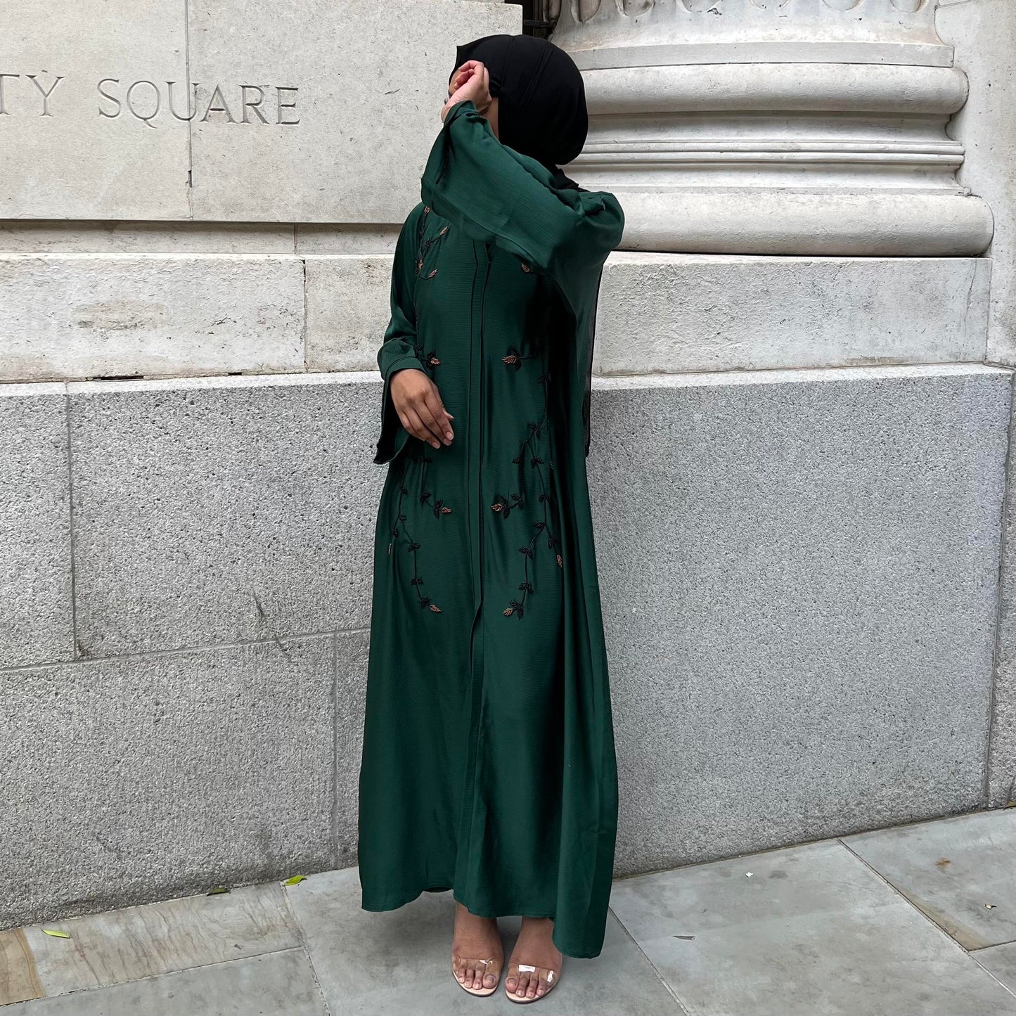 Orchid Abaya Emerald Green