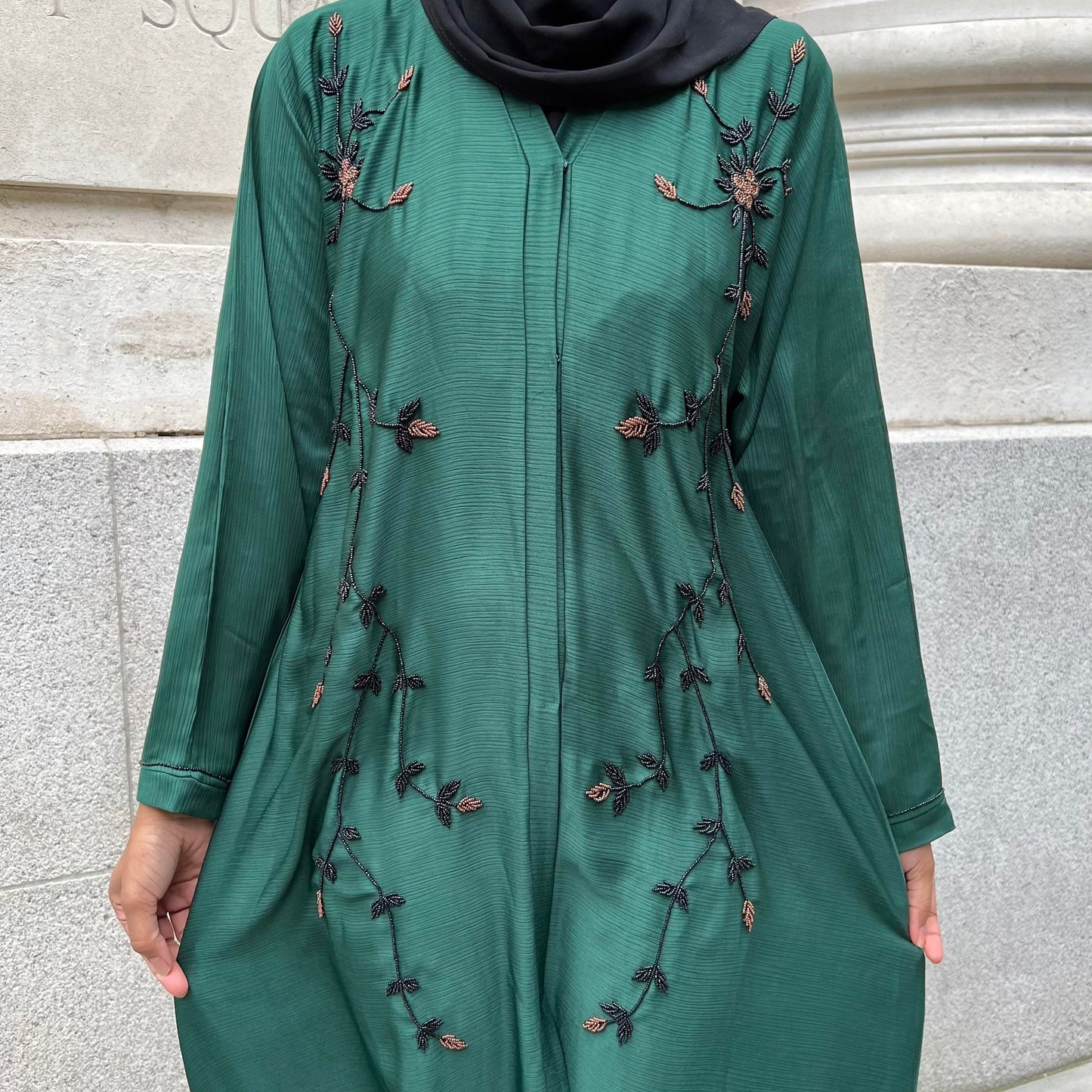 Orchid Abaya Emerald Green