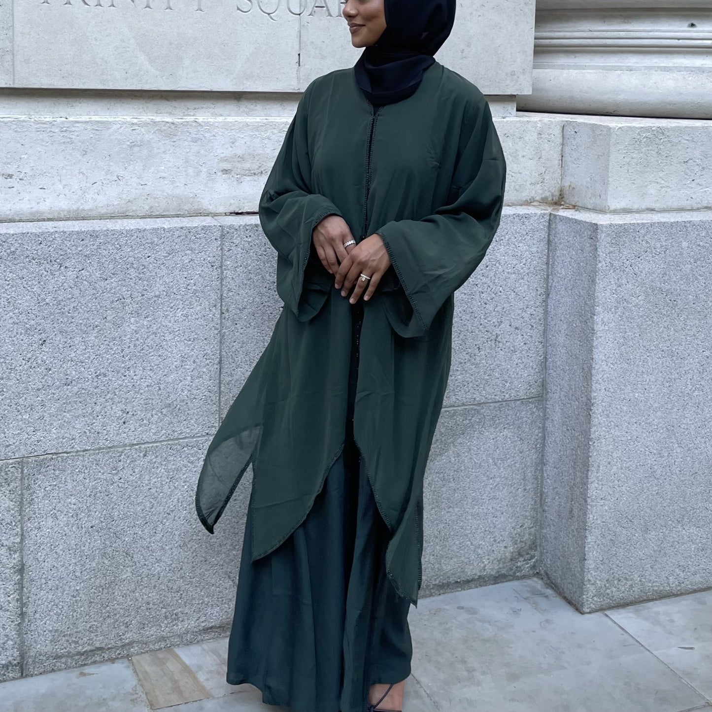 Waterfall Abaya Green